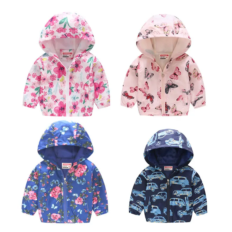 

Autumn children jackets New 2Y-7Y cartoon print baby boys & girls outerwear coats casual hooded jackets for boys