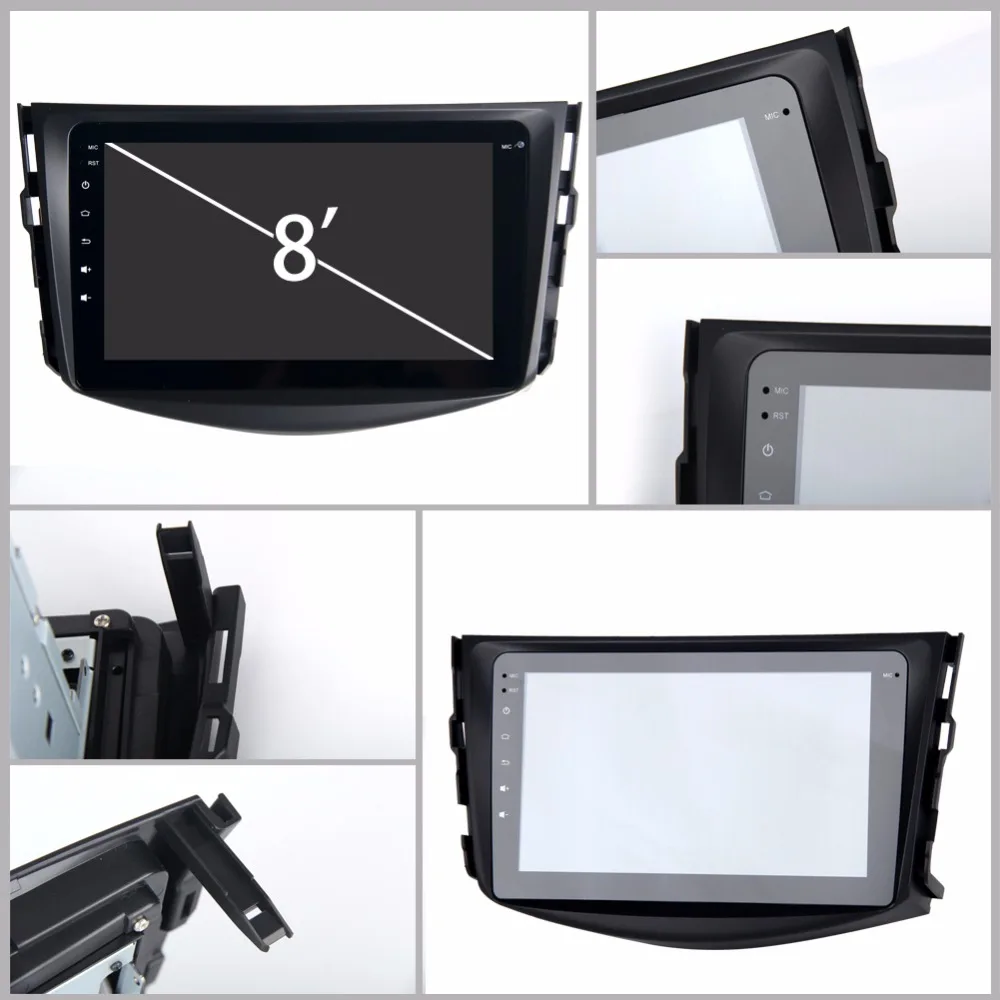 Excellent 8" 1 din Car Radio GPS Android for Toyota RAV4 Navi 2009 2010 2011 2012 Auto Stereo USB AUX WIFI BT HDMI Steering wheel control 12