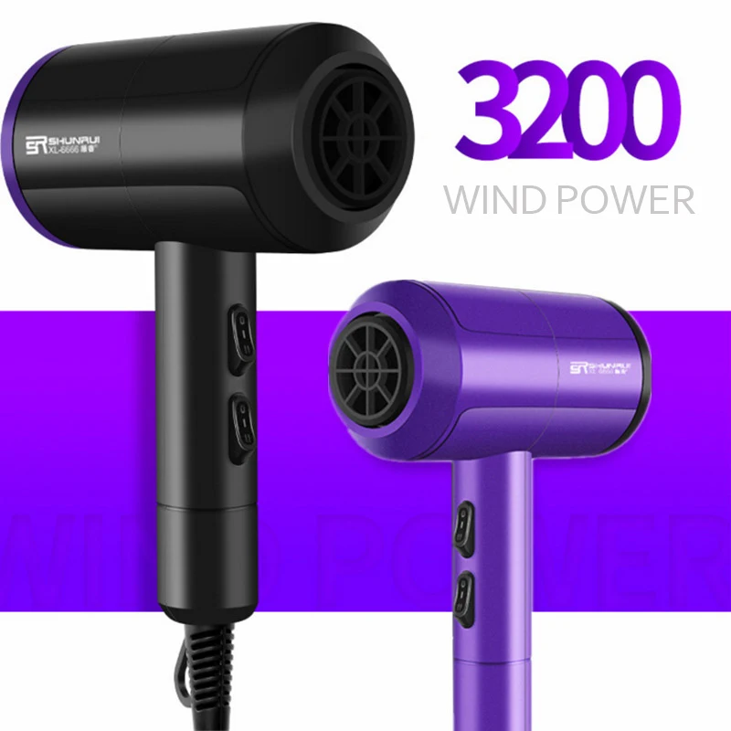 Secador de Cabelo Elétrico com Coleta Profissional Bocal Secador Casa Íon Negativo 3200 w Forte Energia Secadores D40 ar 3 Profissional secador de cabelo elétrico com coleta