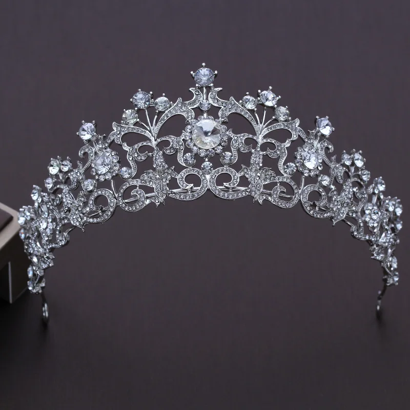 Trendy Rhinestone Tiara Korean Crown Headband Princess Birthday Party