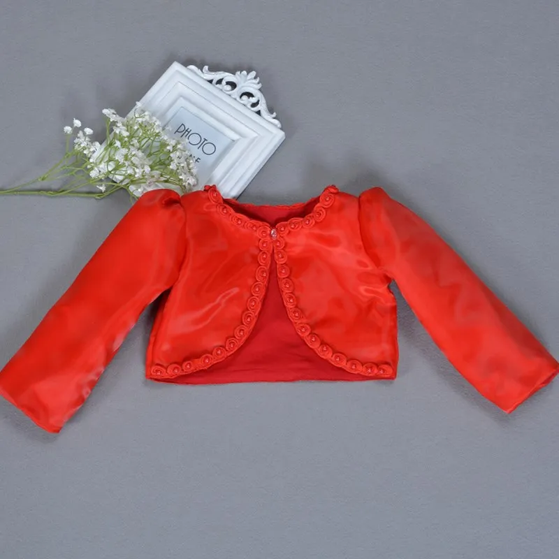 

Baby Girls Coat Princess Shrug Short Cardigan Infant Clothing long sleeve floral around Collar 6-24M sweet banquet KC-1810