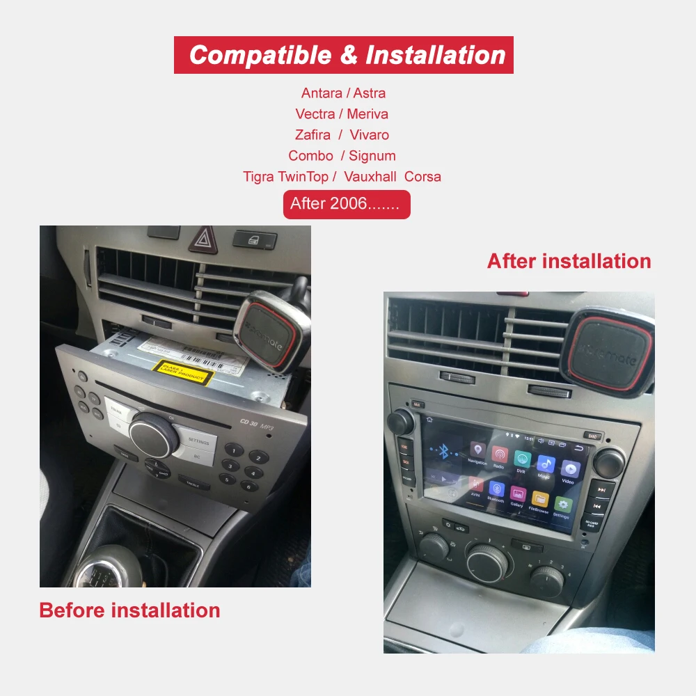 Sale Bonroad 2DIN Android 9.0 Car multimedia player For Opel Astra Vectra Antara Zafira Corsa Radio GPS Navigation RAM2G (no dvd) 5
