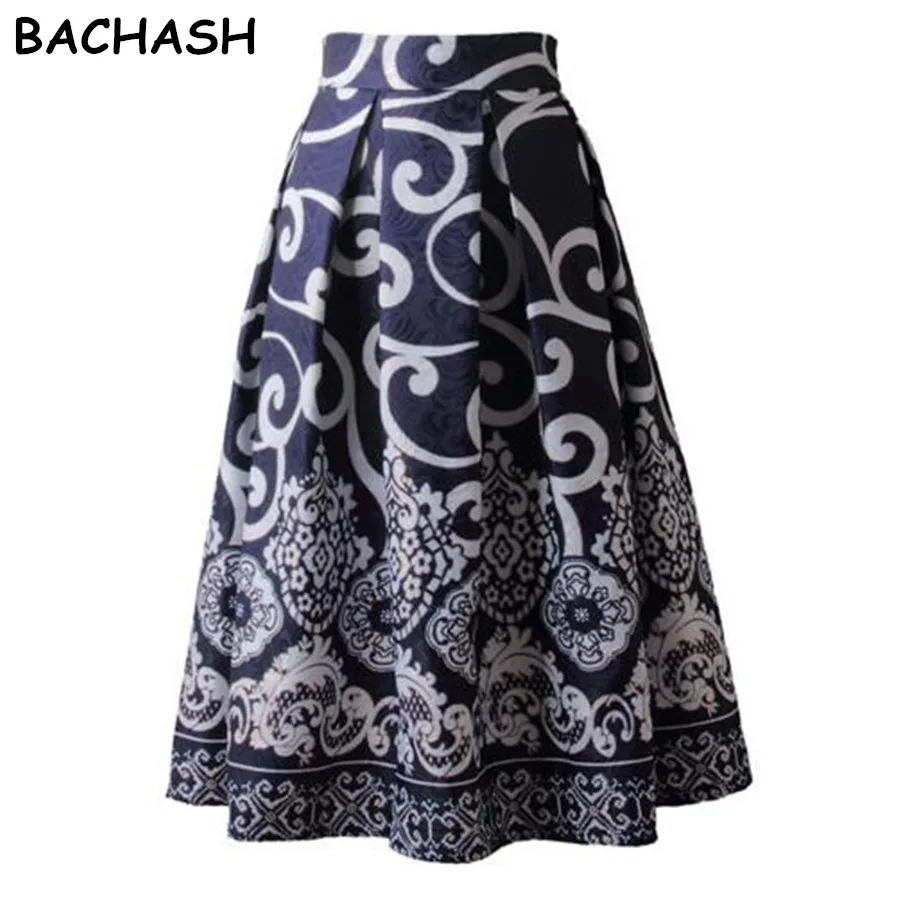 Женская винтажная юбка пачка Bachash плиссированная с высокой талией для осени и