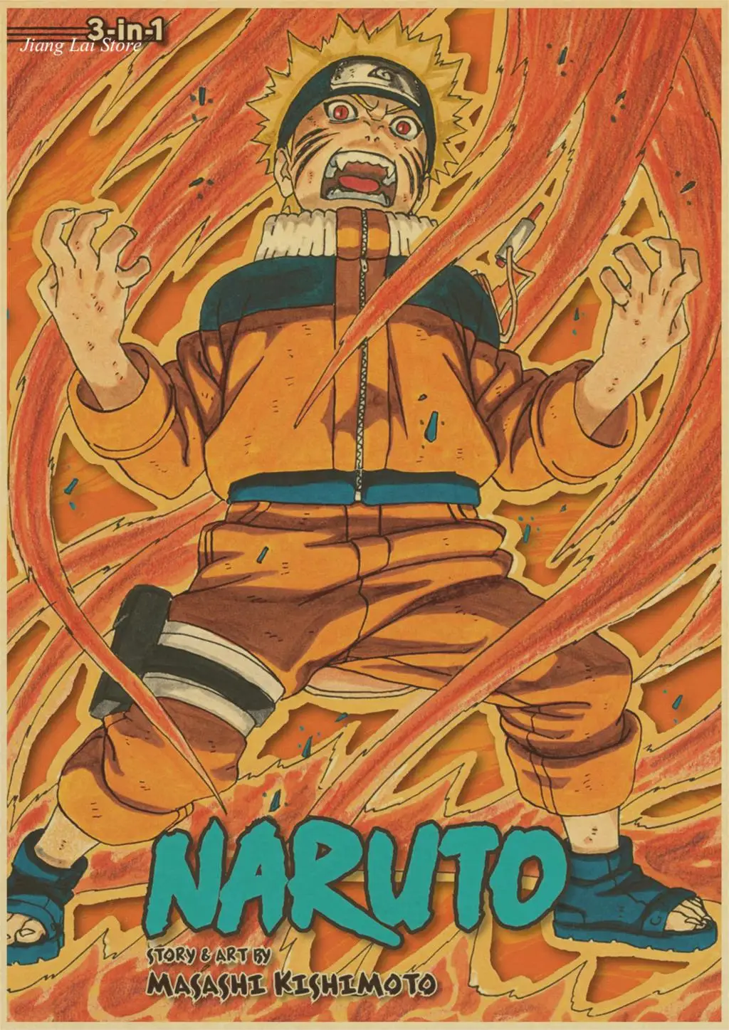 Винтаж Ретро аниме постер аниме постеры Uzumaki постер Naruto Luffy Wanted цельный Бар Кафе домашний декор наклейка на стену