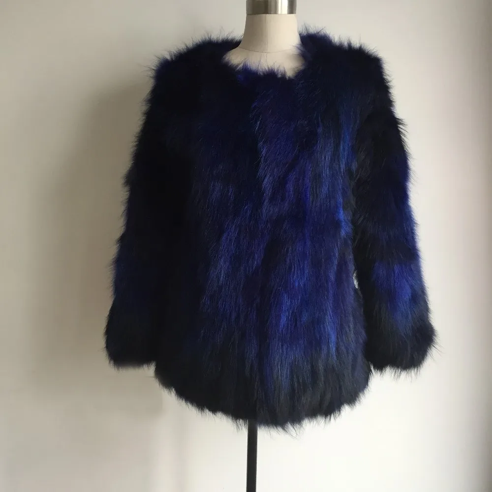 Модное роскошное пальто с лисьим мехом на заказ куртка с натуральным мехом енота пальто с натуральным лисьим мехом большой размер Специальный дизайн TAH692