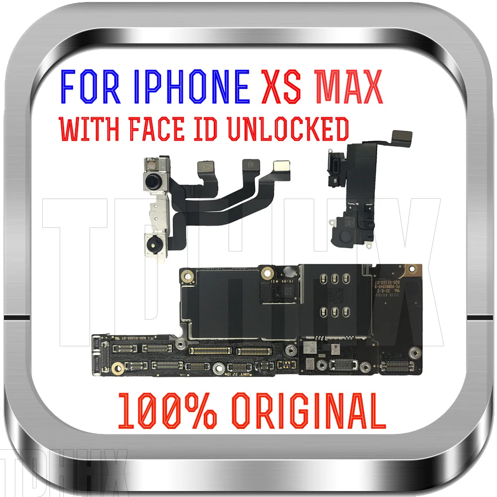 

For iPhone XS Max Motherboard Unlocked Free yes / no Face Recognition ID Original Used OK Main Logic Board 100% Good Working