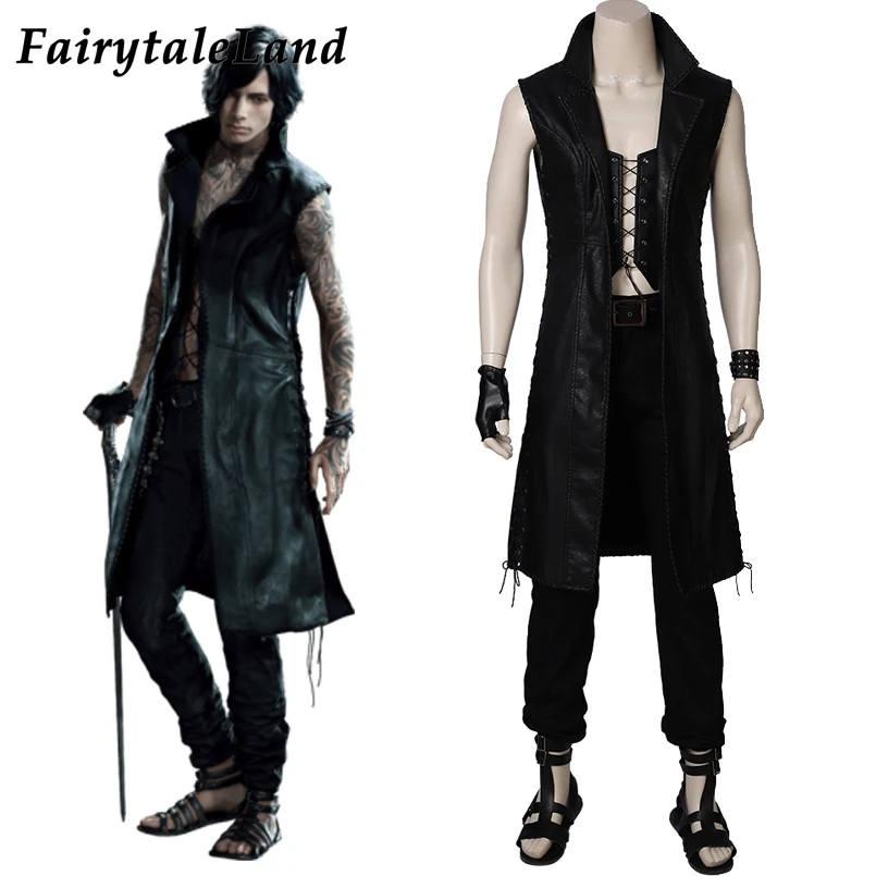 

Devil May Cry 5 V Cosplay Costume Carnival Halloween Costumes Fancy Mysterious Man Costume Devil May Cry clothing