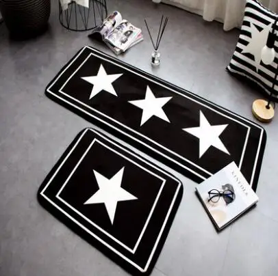 

simple Nordic geometric flannel carpet rug doormat bay window pad hall way floor rug indoor
