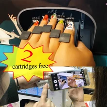 2 картриджа Бесплатный принтер для ногтей профессиональный Diy Дизайн ногтей 10 дюймов сенсорный экран 5 руки ногти печать 3 цветы Печать время