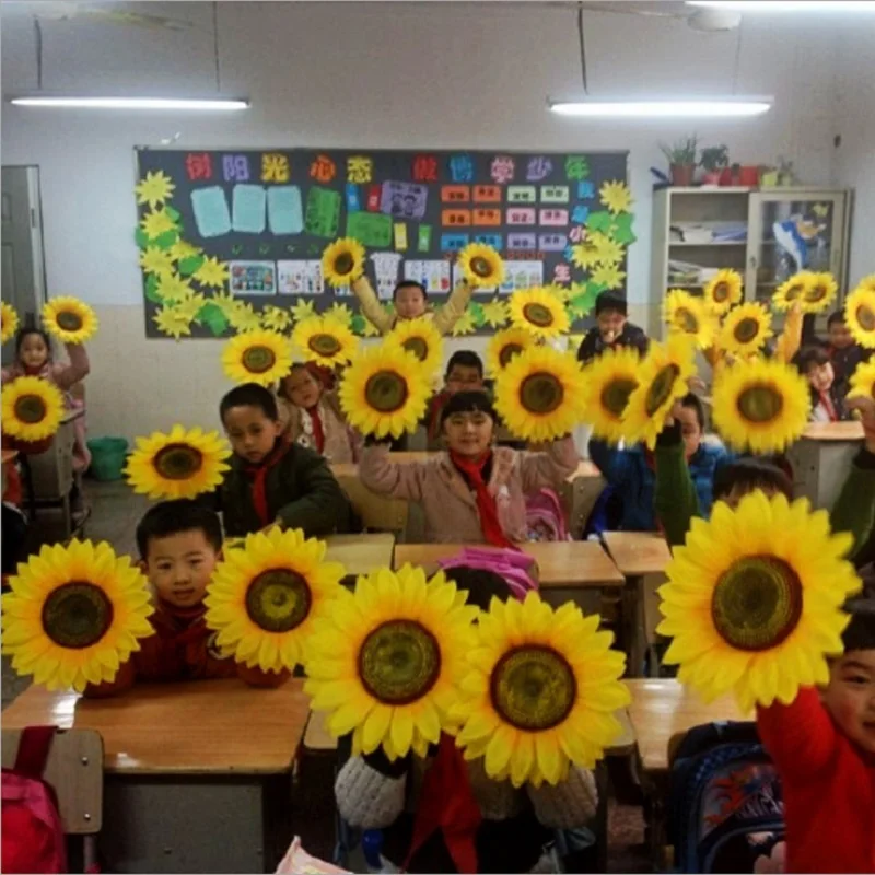 

artificial sunflower props for performance artificial flower False sunflower props program entertainment
