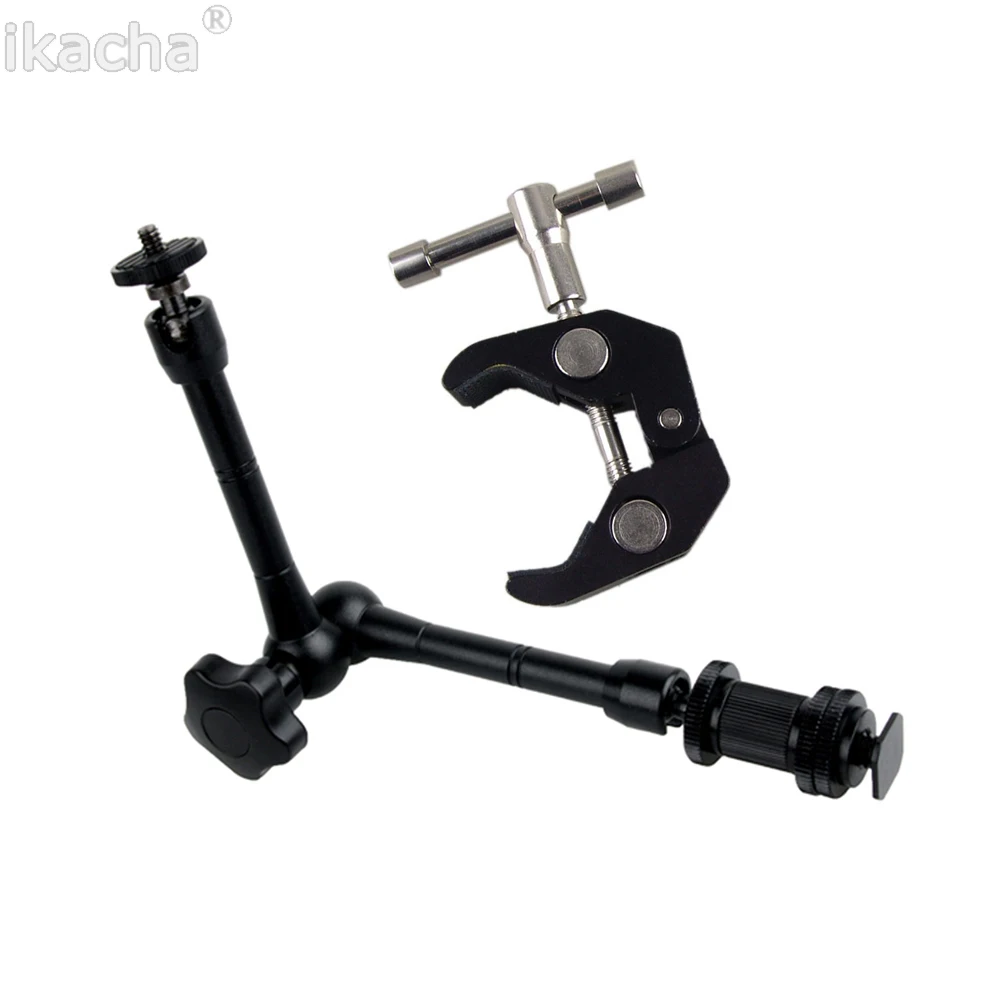 

2pcs/kit 11" Inch Articulating Magic Arm + Super Clamp for Camera LCD Monitor LED Light