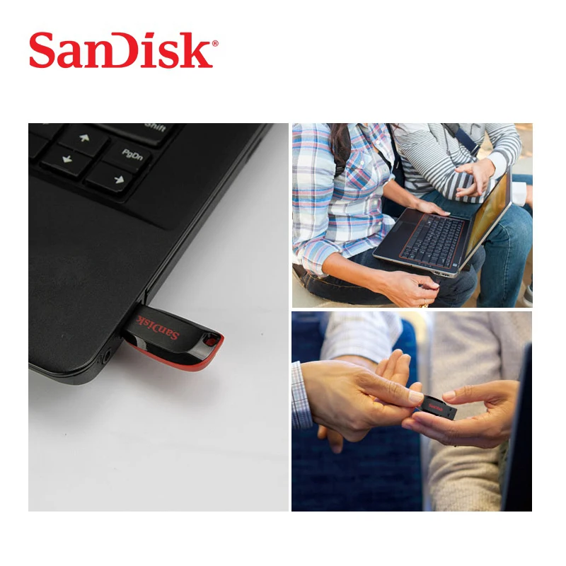 Sandisk usb флеш-накопитель 128GB Plug and play 32gb Pendrive 16gb memory stick 64gb usb 2,0 флеш-накопитель cle usb