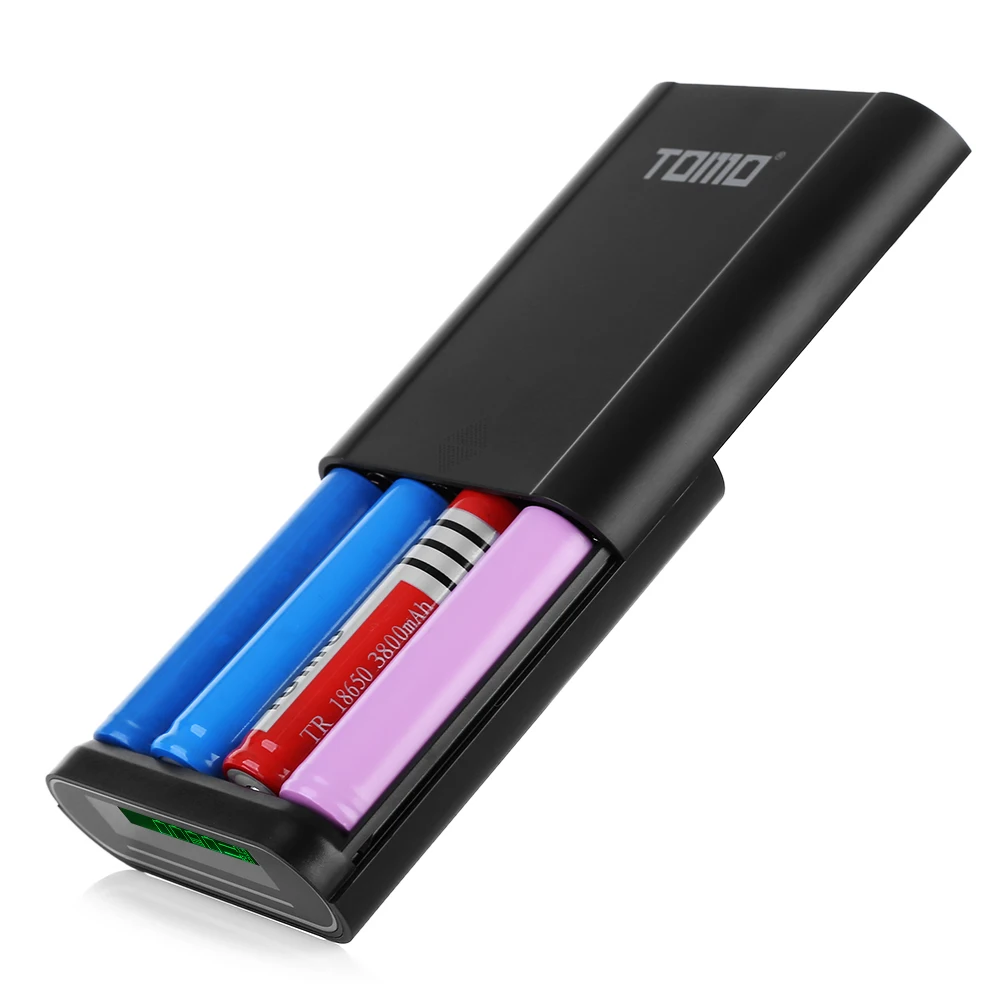 TOMO S4 умное зарядное устройство DIY 4x18650 Li Ion Батарея Зарядное с двумя портами USB ЖК