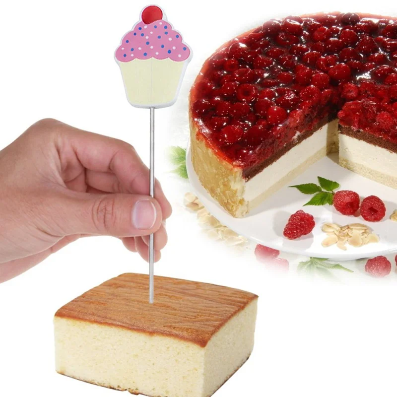 

DIY Muffin Dough Testing Needle Stainless Steel Cake Test Needle Bakeware Pastry Accessories Cute Long Cake Bread Biscuit Tester