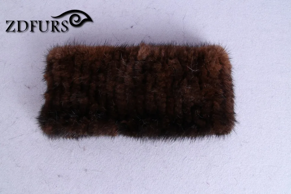 ZDFURS* Женский Настоящий Модный меховой шарф, норковый мех, вязаные шарфы, теплый мех норки, повязка на голову, зимний шарф, обруч, кольцо, шейный платок