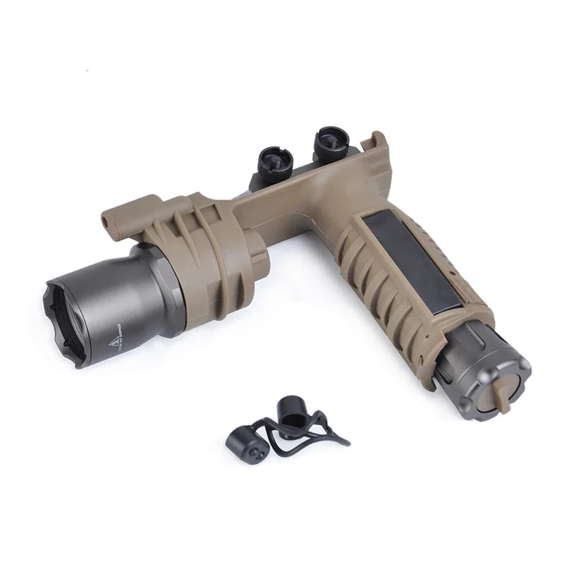 

Tactical VERTICAL FOREGRIP WEAPONLIGHT Flashlight M910V Pressure sensitive momentary activation pads constant-on rotary switch