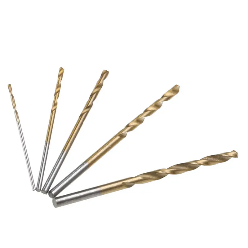 50Pcs Drill Bit Titanium Coated Drill Bits HSS Drill Bits Set Tool High Quality Power Tools 1/1.5/2/2.5/3mm Drill Bit Set
