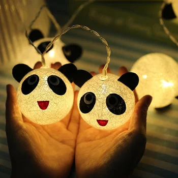 

Panda Fairy Lights Animal Contton Ball 20LEDs Lantern Navidad String Lights Holiday Lighting Bedroom Home luces led decoracion