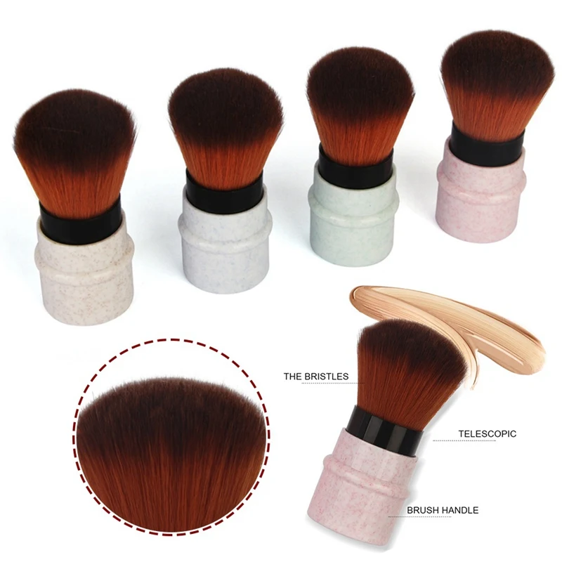 Portable 1Pcs Retractable Brush Small Telescopic Brush Cosmetic Face