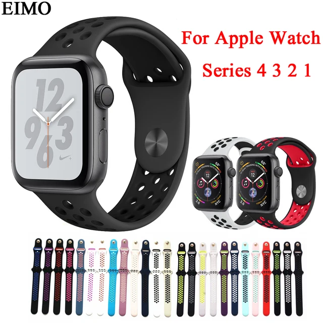 EIMO Silicone Strap for Apple Watch 4 44MM 40MM 42MM 38MM