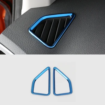 

2Pcs/Set For Skoda Karoq 2017 2018 Stainless steel Car Dashboard Air Outlet Vent Trim Frame Cover Sticker Styling Accessory