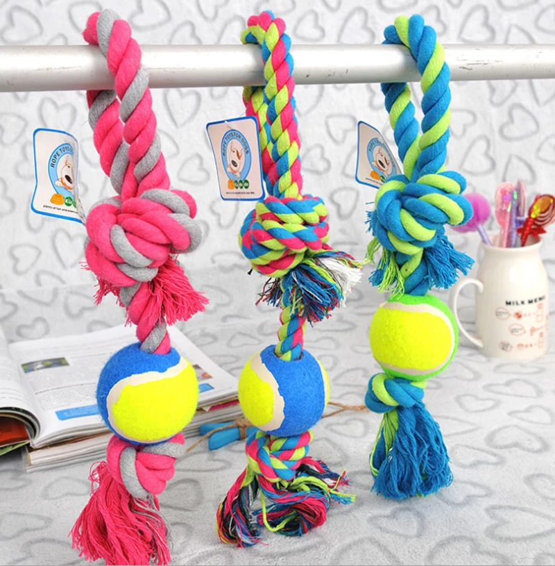 Durable Rope Braided Ball Dog Chew Toys Puppy Cotton Chewing Ball