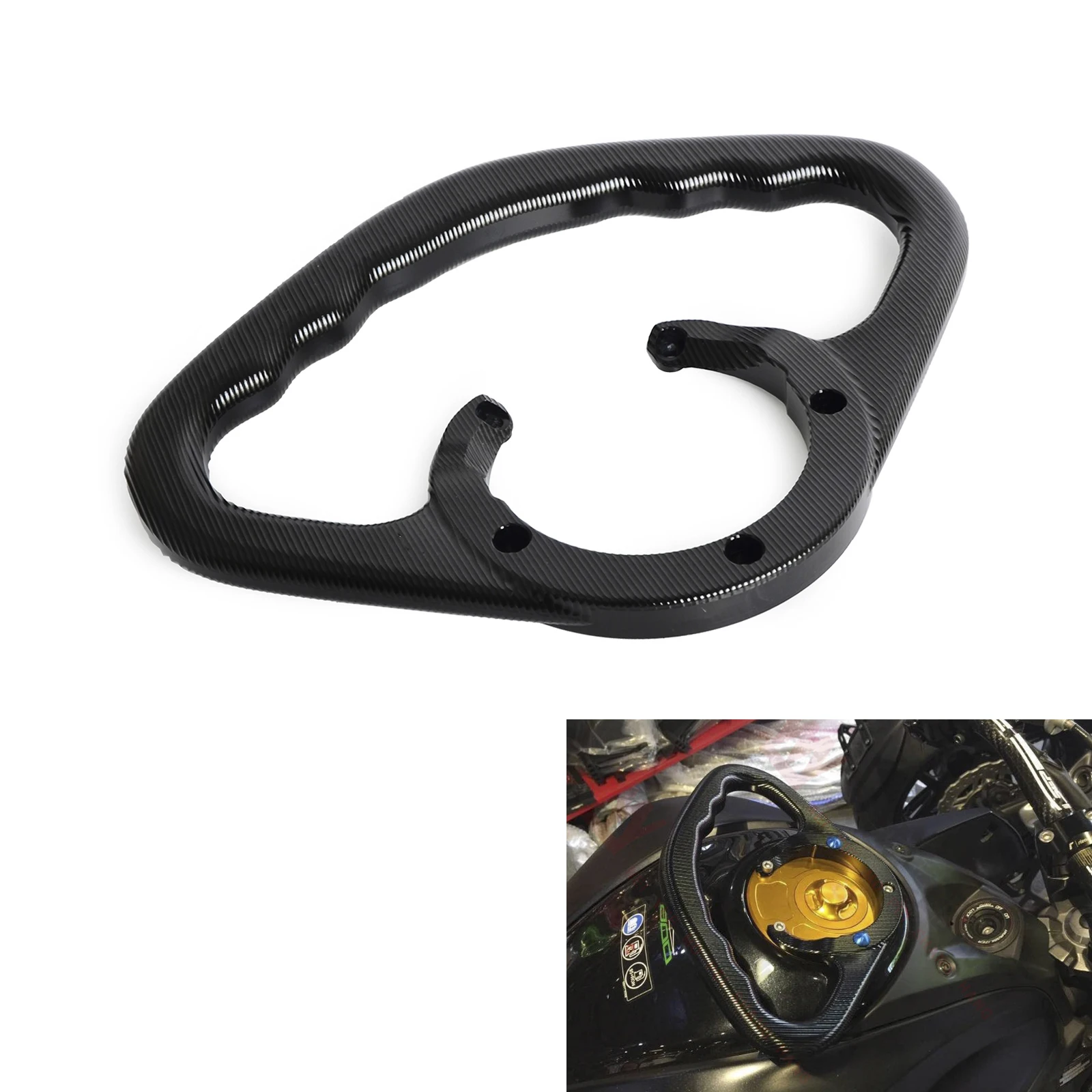 Пассажирская цистерна Ручка рукоятки для Kawasaki Z1000 ABS Versys 650 1000 Ninja 650R 750 ZX6R ZX7R ZX9R ZX14R