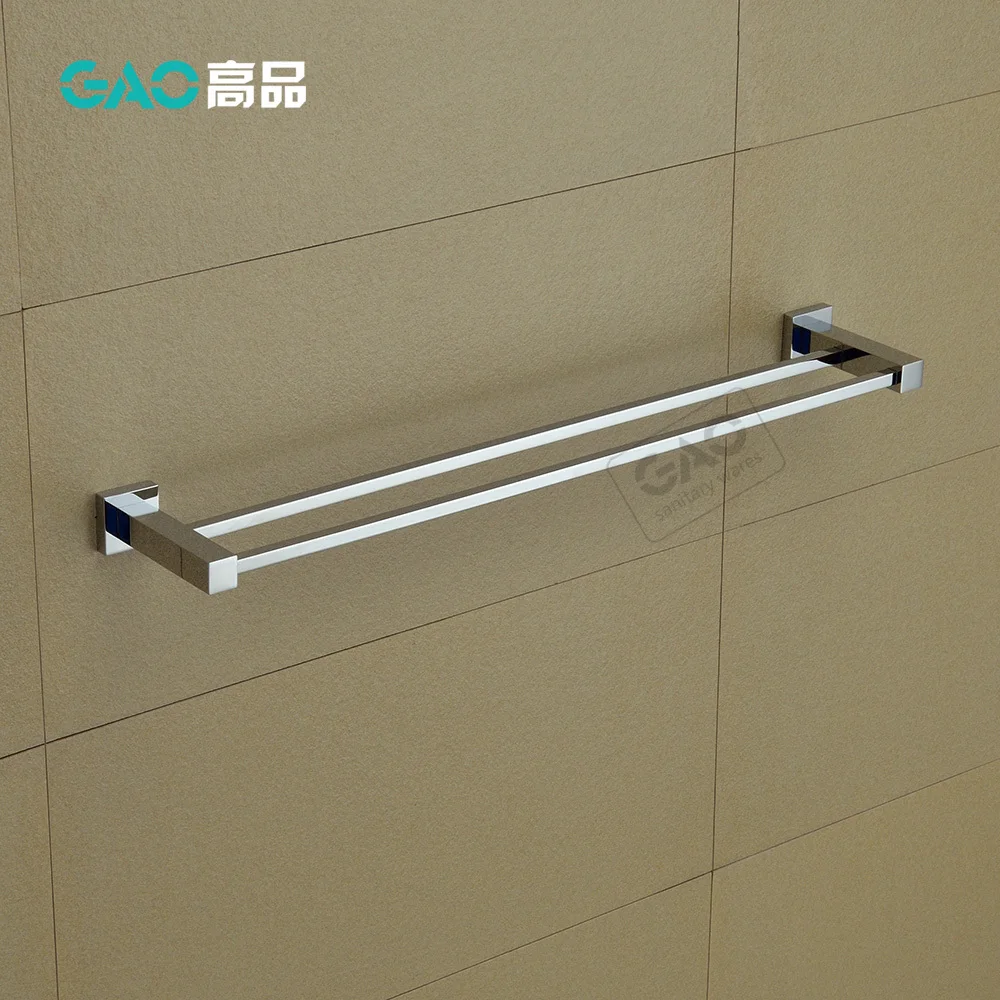 Free Shipping Double Towel Bar,Towel Holder,Solid Brass Made,Chrome