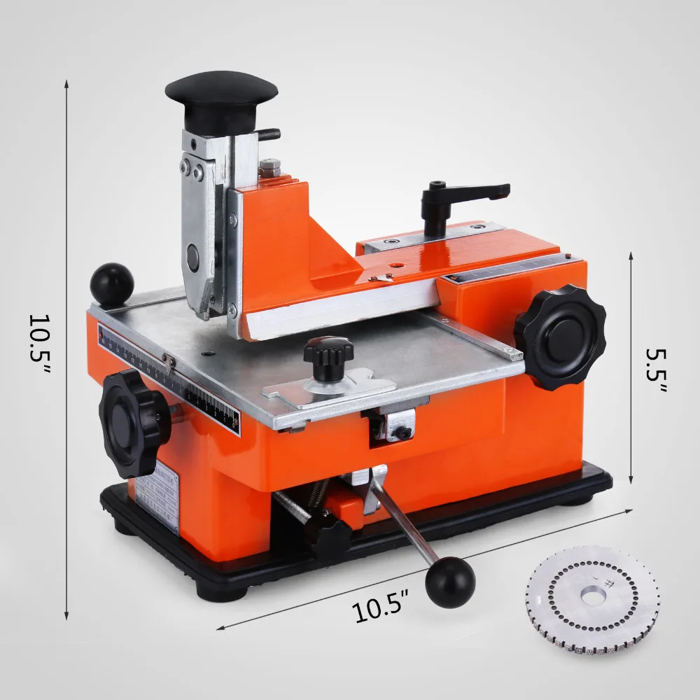 

NEW Semi Auto Stamping Embossing Machine Deboss Metal Tag Plate Dog Tag Printer