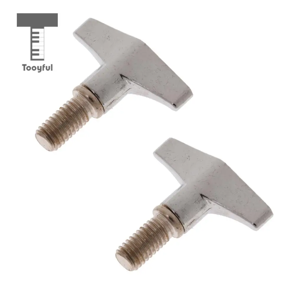 Tooyful 2Pcs Drum Cymbal Thread Wing Nuts Hand Knob Screw Replacement for Drummer 