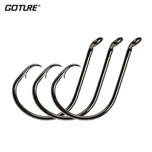 Goture 50 шт. рыболовный крючок из высокоуглеродистой стали Mustad офсетные рыболовные крючки Морской рыболовный крючок рыболовные снасти