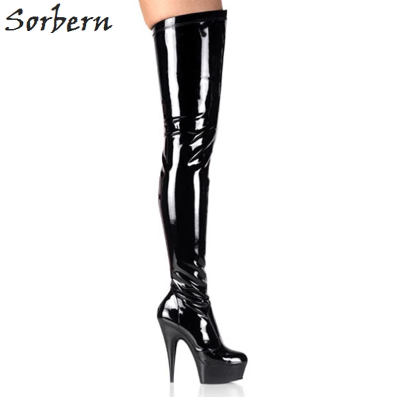 

Sorbern Sexy Bota Feminina High Heels On Sale Thigh Boots Platform Boots Night Club Pole Dance Boots Women'S Shoes Bootie Heels
