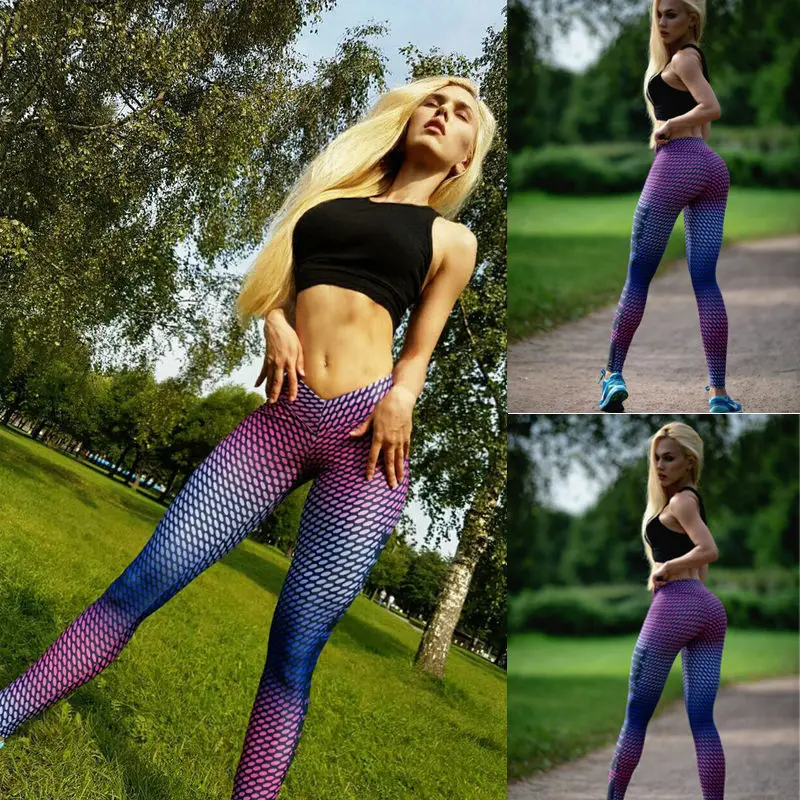 Yel 2017 Women Sexy Letter Yoga Pants Gym Long Sports Trousers Skinny 