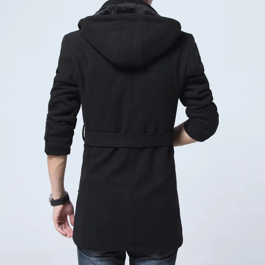 Kopen 2020 Winter Trenchcoat Mannen Mode Lange Overjas Mannen Hot Koop Wollen Jas Dikke Mannen Kleding Maat 4XL Wol jassen