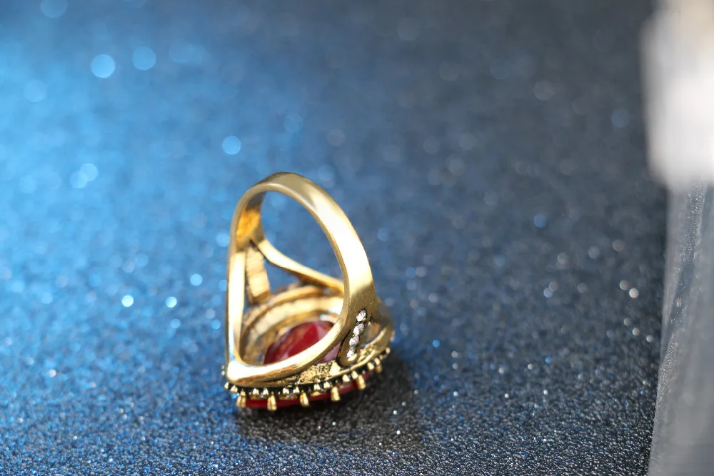 Винтажные Ювелирные изделия оптом хрустальное кольцо модное Золотое цвет обручальные кольца со стразами для женщин
