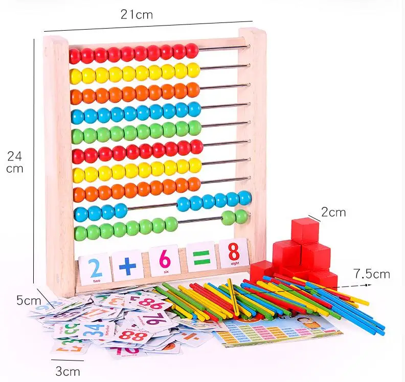 Учебные пособия по математике счеты арифметические стойки Детские abacus Бесплатные покупки