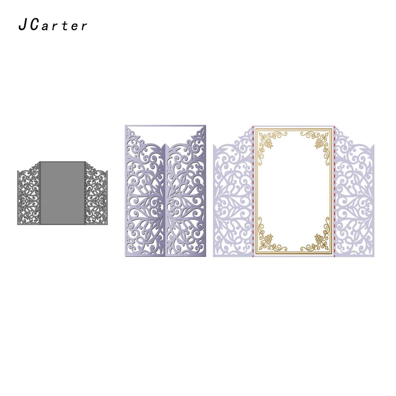 

JC Oversize Metal Cutting Dies 3D Craft Cut Die Lace Cards Cover Frame Background Stencil Scrapbook Handmade Album Paper Decor