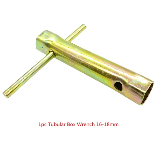 1pc 16-18mm Wrench Ключ для свечи зажигания 16 мм-21 мм двухсторонний шестигранный торцевой ключ трубчатый ящик гаечный ключ удаление/вставки инструменты с крутящим моментом бар ручки - Цвет: 1pc 16-18mm Wrench