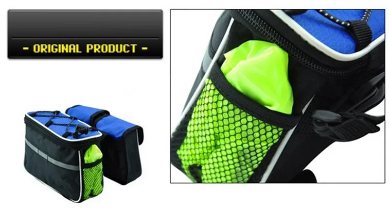 Mountain Bike Bicycle Frame Tube Bag Bicycle Accessories 4 in 1 Cycling Pouch Bags Sport Cycling Panniers Bags Phone Container (6)
