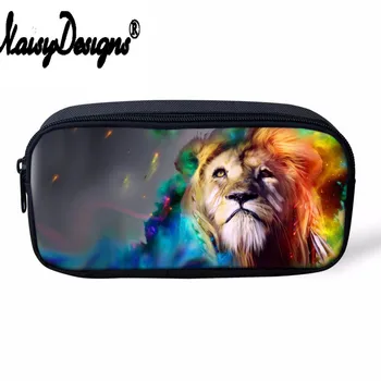 

Cool 3D Lion Tiger Animal Children Pencil Box Pen Stationary Bag For Student Kids Pen Holder Women Cosmetic Cases