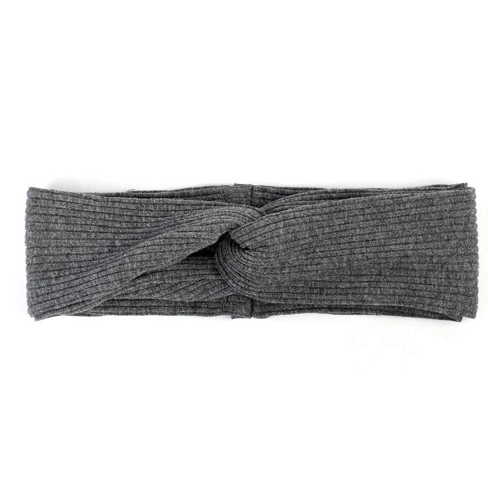 Dark Gray Крест ободок с бантом для детей Ribbed Striped аксессуары для волос для малышей лента для волос детей тюрбан обертывания хлопок резинки для волос - Цвет: Dark Gray
