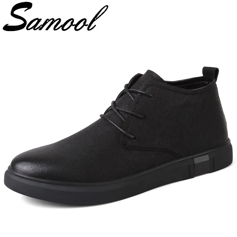 

Keep Warm Winter Men Boots Quality Genuine Leather Casual Men Snow Shoes Fahsion boots size 38~44 bota masculina footwear Aux3