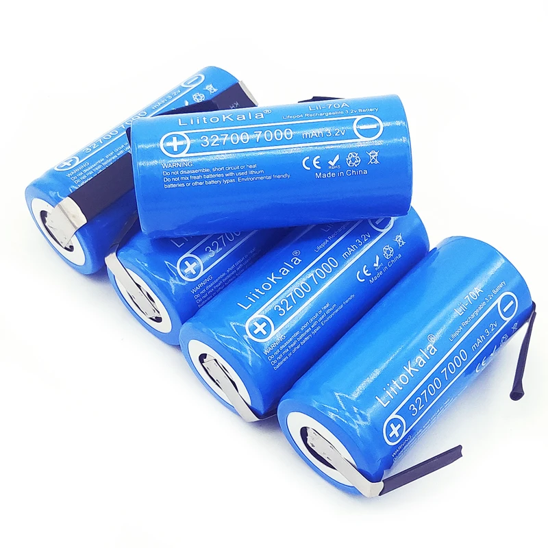 LiitoKala Lii-70A 32700 lifepo4 3,2 v 7000mah 33A 55A сварная полоса для отвертки батарея электрический велосипед питание+ никелевые листы