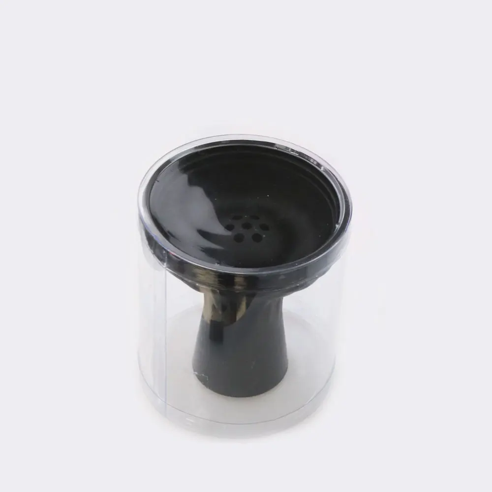 SY 1 шт. 7 отверстий разноцветная чаша для кальяна силиконовая головка для кальяна Chicha уголь аксессуары для чаши - Цвет: Black