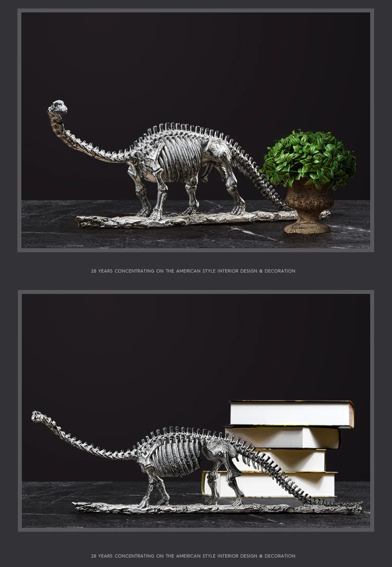 1 шт. модель ископаемых остатков динозавра Творческий вилла дом Моделирование животных гостиной домашнего интерьера ТВ шкаф ремесла LU621107