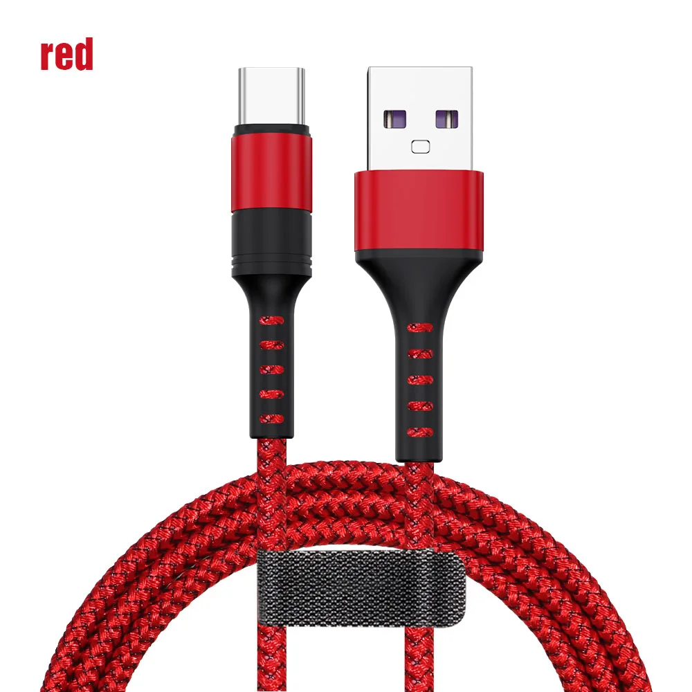 2 м USB C кабель для Xiao mi Red mi K20 Pro mi 8 9T 5A Быстрый usb type C кабель для samsung S8 S9 S10 huawei Super Charge USBC QC3.0 - Цвет: Red