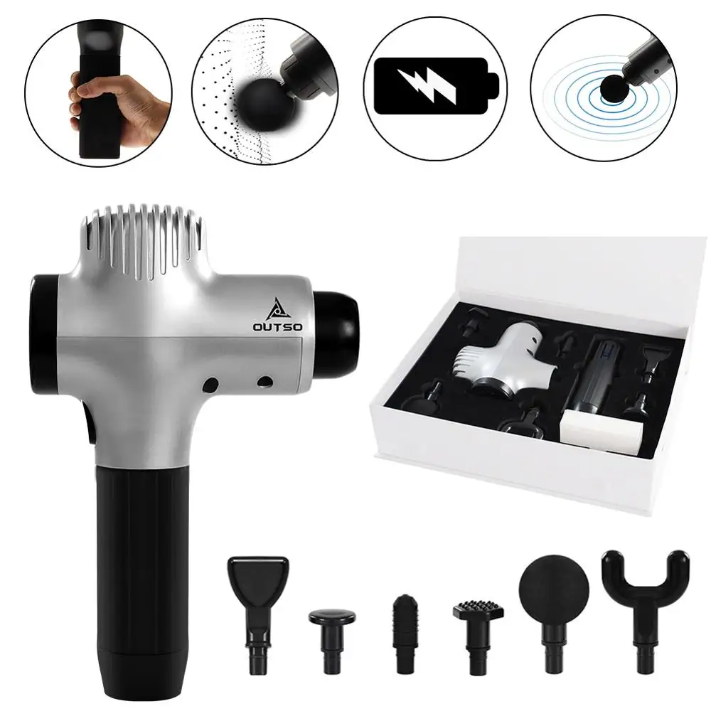 

Pro Percussive Therapy Percussion Massager Gun Handheld Cordless Fitness Equipment Deep Vibration Muscle Relief Pain Body