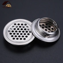 Myhomera 6pcs Wardrobe Cabinet Mesh Hole Air Vent Core Vents Louver Ventilation Cover Stainless Steel 19mm/25mm/29mm/35mm/53mm