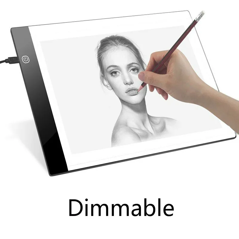 

Digital Tablet A4 LED Artist Thin Art Stencil Drawing Board Light Box Tracing Writing Portable Electronic Tablet Pad-Dimmable