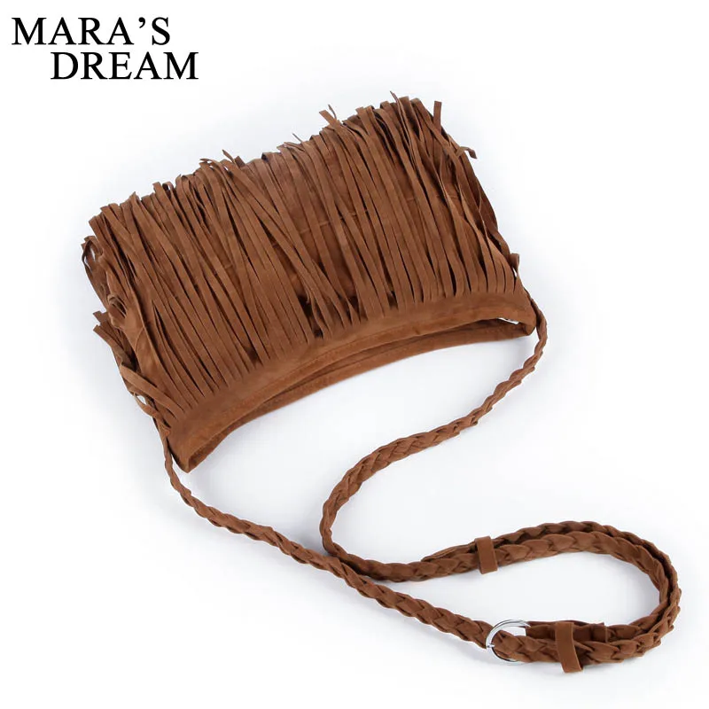 Mara's Dream Новая летняя Женская тканая сумка из искусственной кожи на ремне с кисточками Диагональная Сумка